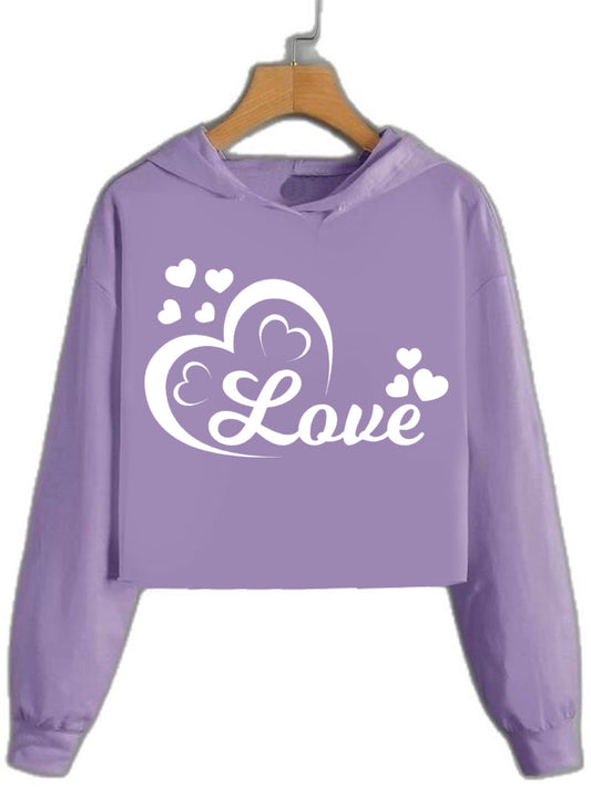Love Mood – Girls Crop Hoodie