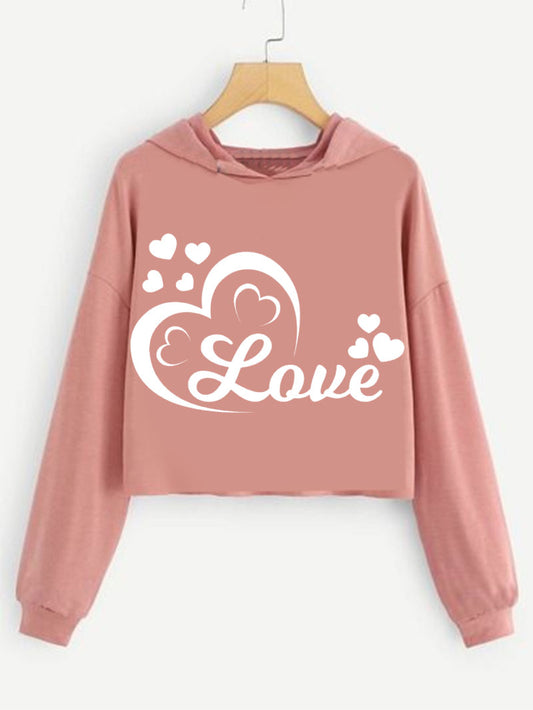 Love Mood – Girls Crop Hoodie