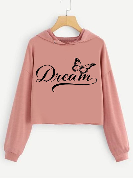 Dream Vibes – Girls Crop Hoodie