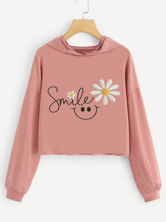 Smile Sun – Girls Crop Hoodie