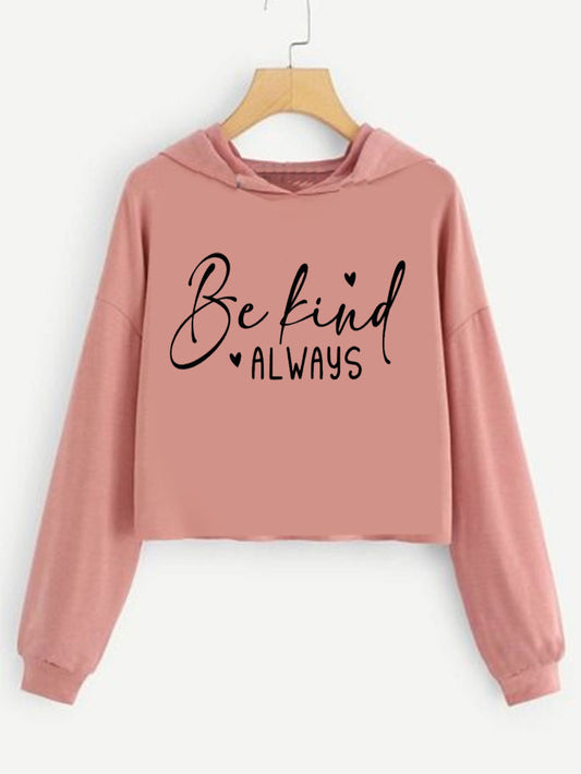Be Kind – Girls Crop Hoodie