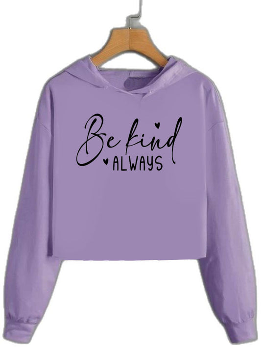 Be Kind – Girls Crop Hoodie