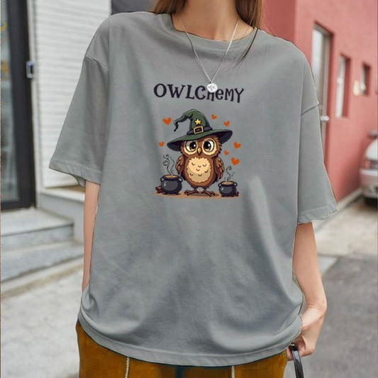 Owl Cotton Blend T-Shirt