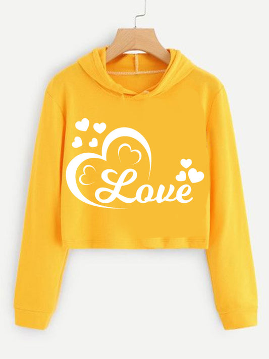 Love Mood – Girls Crop Hoodie