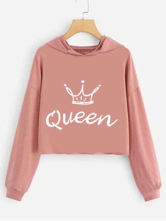 Queen Energy – Girls Crop Hoodie