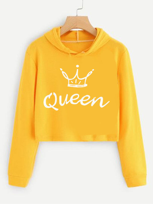 Queen Energy – Girls Crop Hoodie